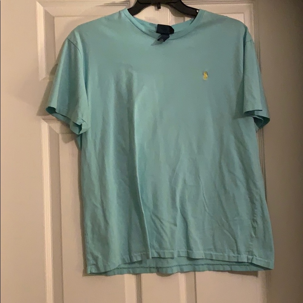 Blue polo shirt